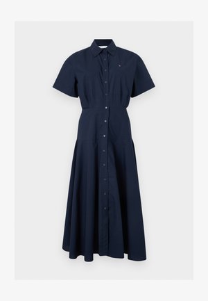 Tommy Hilfiger, POPLIN FLARE MIDI SHRT DRESS - Robe chemise - dark night navy