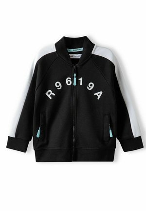 ZIP THRU WITH PRINT - Tröja med dragkedja - black