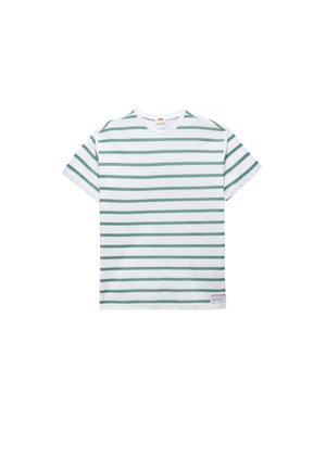 STRIPED - Camiseta estampada - white green