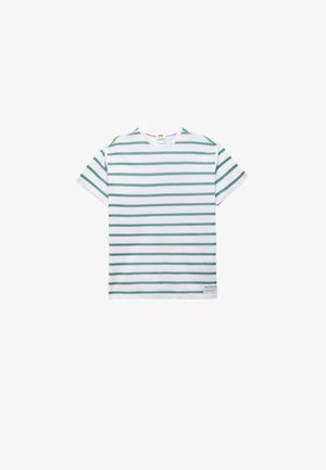 Koton STRIPED - T-shirt print - white green