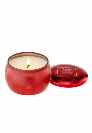 VOLUSPA DECORATIVE TIN CANDLE CHERRY GLOSS 113G - Doftljus - red