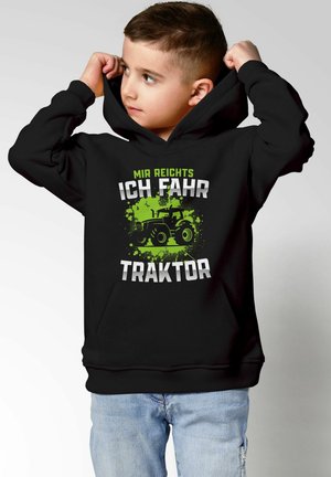 MoonWorks TREKKERMOTIV MIR REICHTS ICH FAHR TRAKTOR SPRUCH LUSTIG - Kapuzenpullover - schwarz