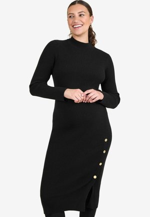 MATERNITY FIT - BUTTON DETAIL - Pulóverruha - black