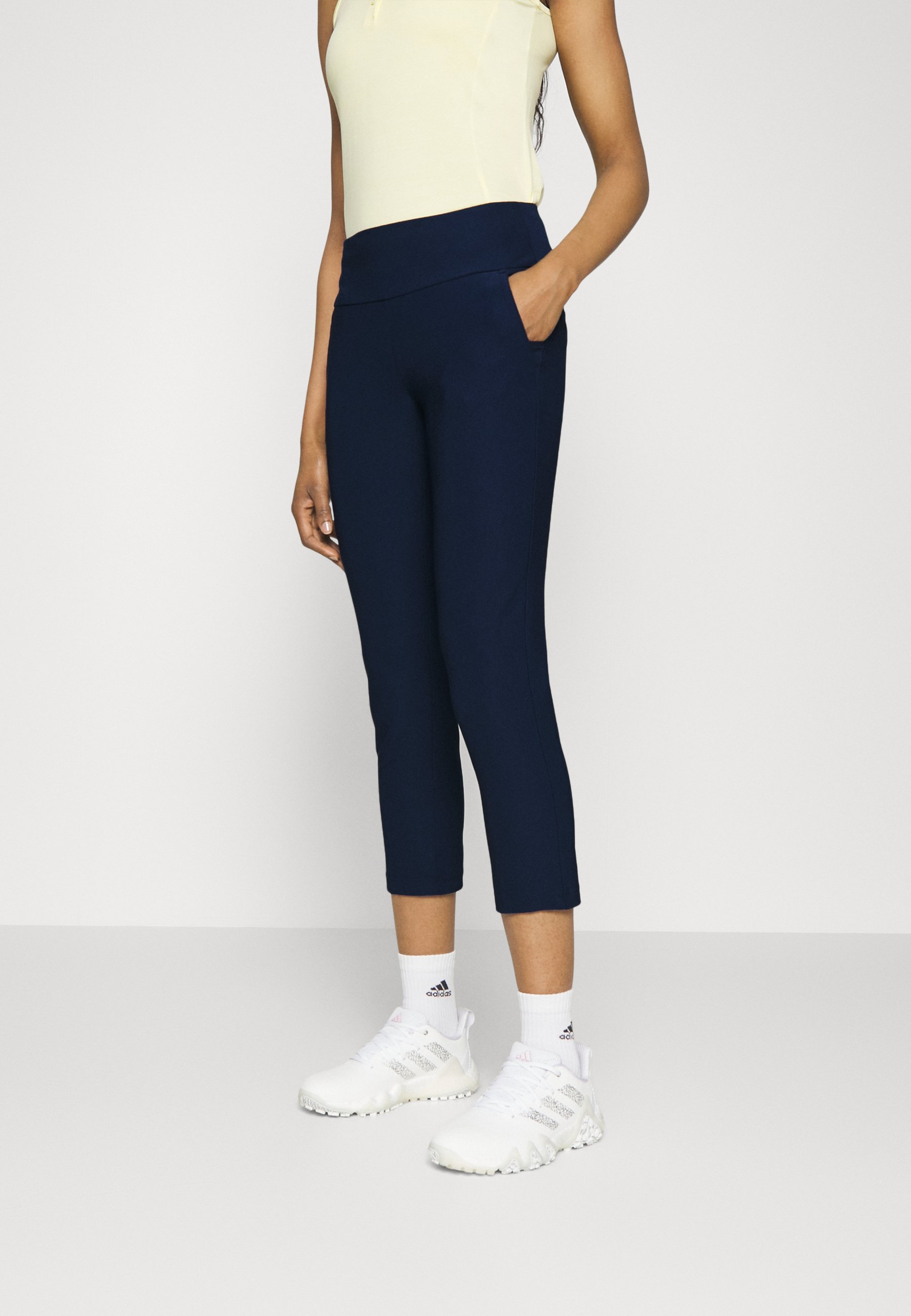 navy adidas golf trousers