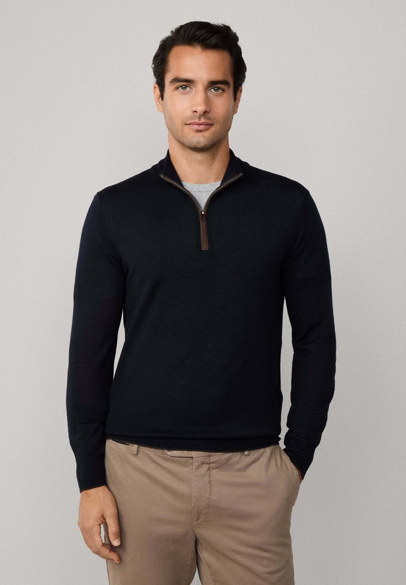 Hackett London ZIP - Stickad tröja - dark green