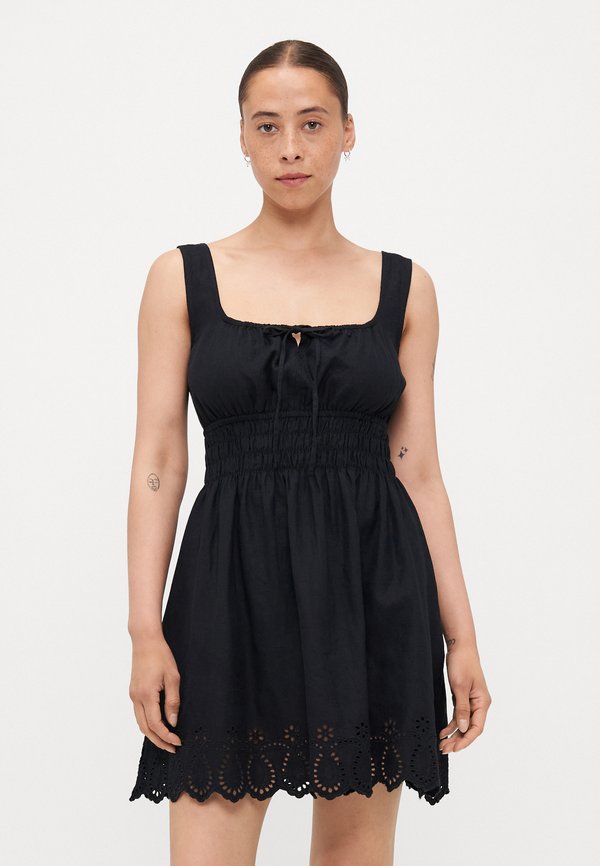 TIE SMOCKED MINI DRESS - Freizeitkleid