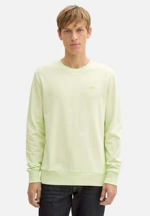 TOM TAILOR MIT LOGO-PRINT - Sweatshirt - lime cream green