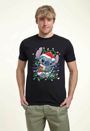 Disney LILO & STITCH STITCH XMAS LIGHTS UNISEX - T-shirt z nadrukiem