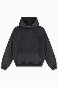 ITALIC EMBROIDERY BLACK SUN DRIED - Bluză de molton - black