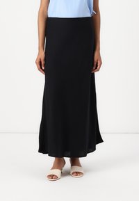 Abercrombie & Fitch - BLEND BIAS CUT MAXI - Maxi skirt - black Thumbnail Image 1