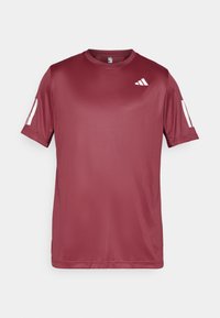 CLUB 3 STRIPES TEE - Sportovní tričko - shadow red