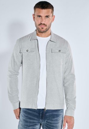 MIT ZIPPER - Summer jacket - silbergrau