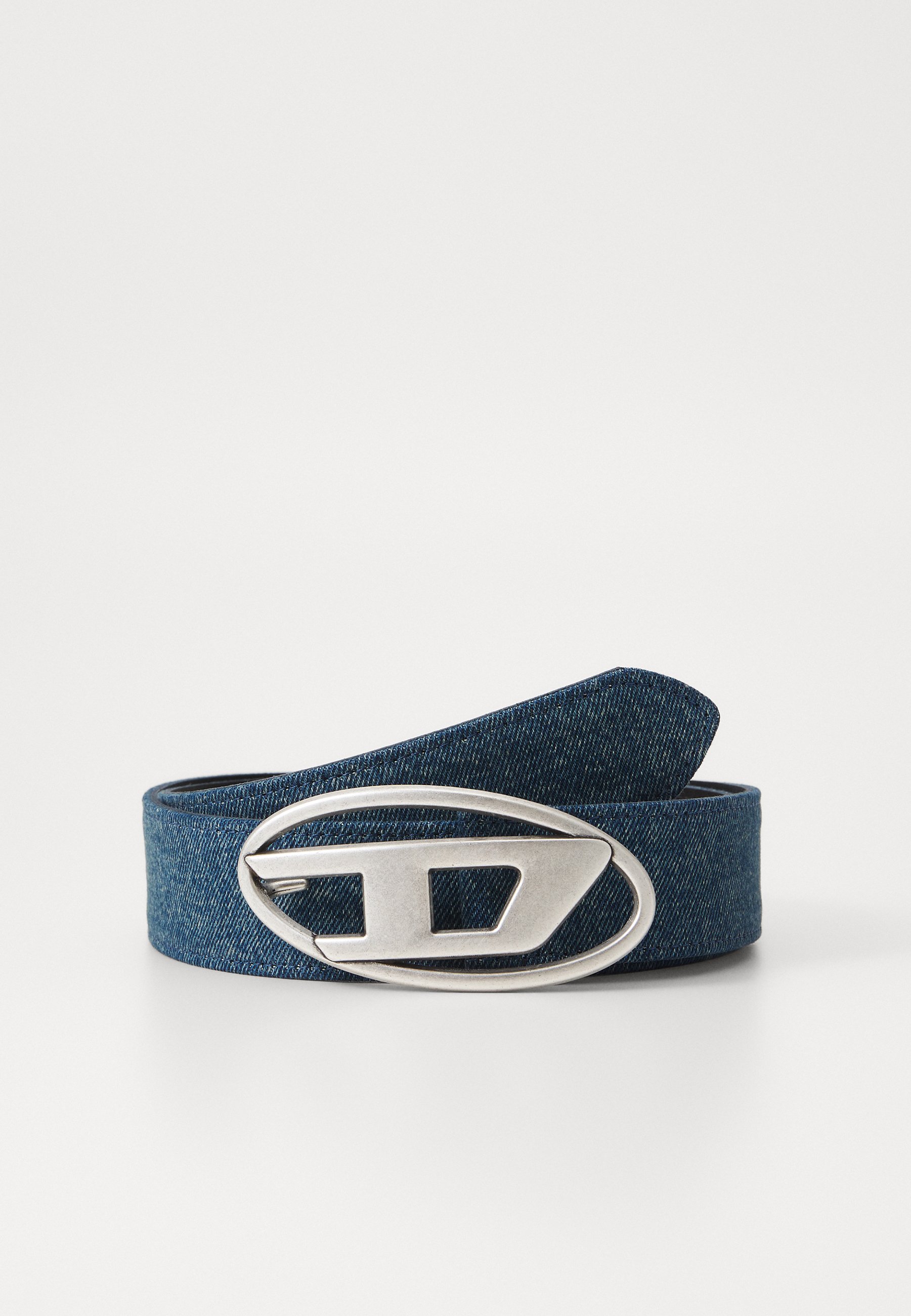 ベルト DIESEL Denim belt with logo Blu Women's 4cm Leather-backed denim belt with crystals | Blue