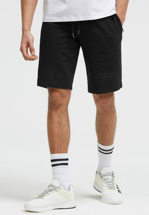 Camp David, CAMP DAVID SWEATSHORTS MIT LABEL PRINT - Tracksuit bottoms - black