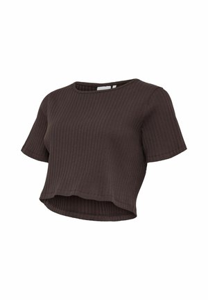 MAMALICIOUS, BLOUSE REGULAR FIT ROUND NECK TOP - T-shirts basic - chocolate torte