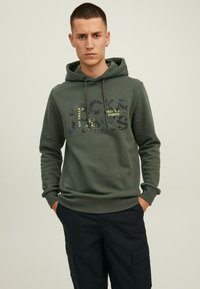 Jack & Jones - TECH LOGO - Hanorac - forest night Imagine miniatură 1