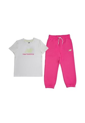 SET - Pantaloni sportivi - bianco-rosa