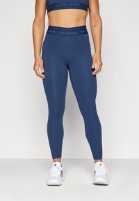 New Balance - SLEEK HIGH RISE LEGGING - Tights - navy Miniaturebillede 1