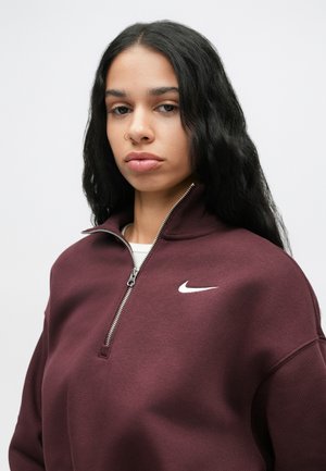 CROP - Športni pulover - burgundy crush sail