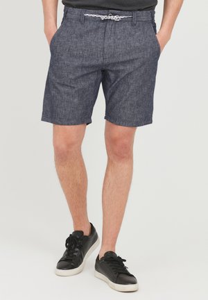 INDICODE JEANS IDGALGO LINEN MIX - Kratke hlače - navy