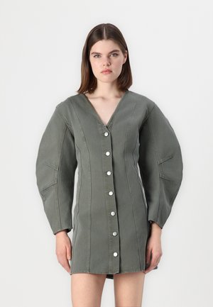 HORSE SHOE MINI DRESS - Robe en jean - mesculen green