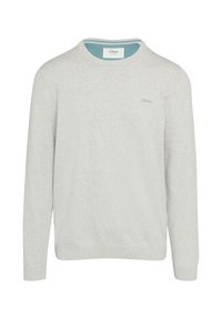 MIT LOGO-STICKEREI - Jumper - hellgrau