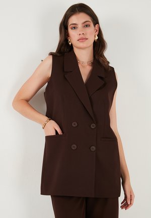 Lela & Buratti, LELA & BURATTI WAISTCOAT OVERSIZE - Chaleco - brown