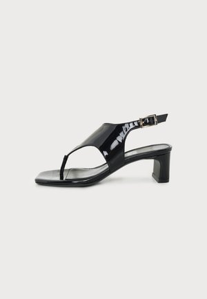 Stuart Weitzman BABY BABETTE THONG - Sandále na vysokom opätku - black