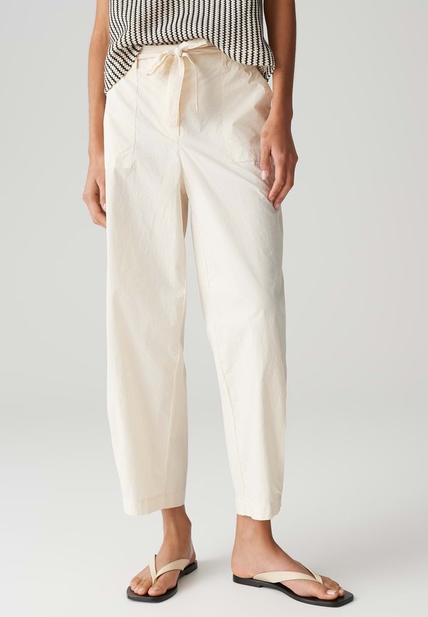 HIGH RISE CROPPED RELAXED FIT  - Stoffhose - natural glaze