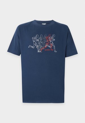 New Balance, REPEAT PERFORMANCE RUNNER - Camiseta estampada - navy