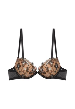 Yamamay, FLORAL FLOW - PUSH UP BRA - Push-up bra - beige-black floral