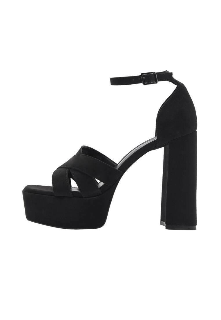 Mango Kids - Peeptoe heels - black, Enlarge