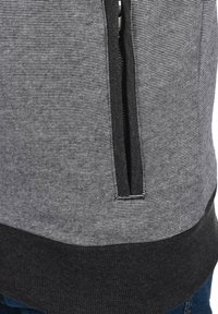 Solid SDRafko - Majica s kapuljačom i patentnim zatvaračem - dark grey melange