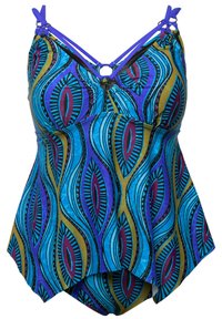 Ulla Popken Bügel-BH Tankini grafischer Druck Softcups recycelt