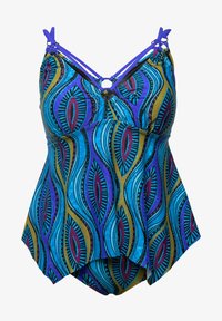 Ulla Popken Bügel-BH Tankini grafischer Druck Softcups recycelt Ulla Popken Bügel-BH Tankini grafischer Druck Softcups recycelt