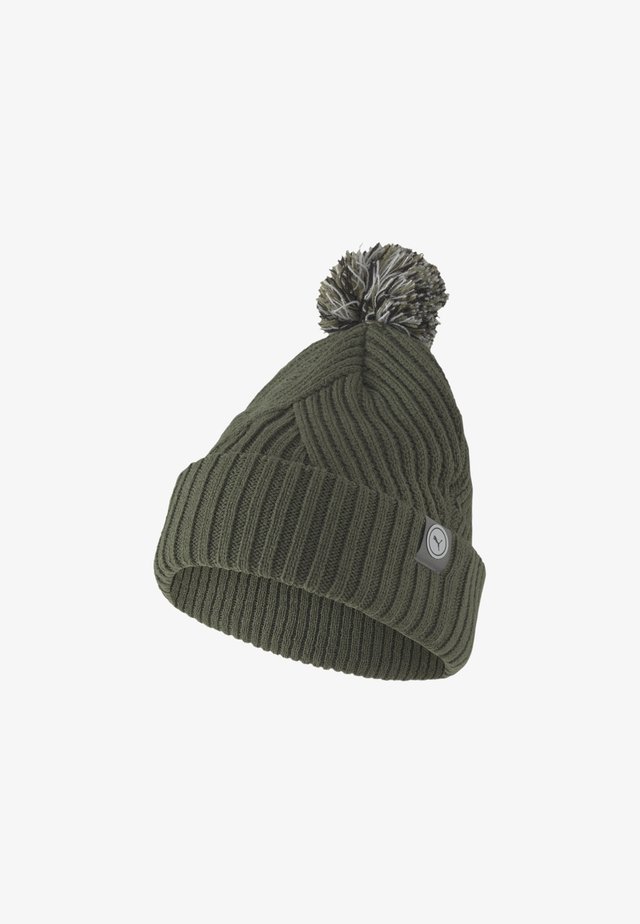 CIRCLE CAT REMOVABLE POM BEANIE - Huer - thyme