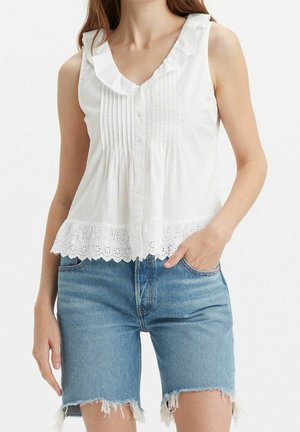 Blouse - white denim