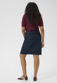 Kaffe Curve ELISA - Džinsinis sijonas - dark blue denim