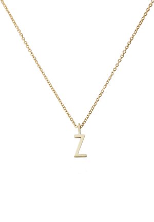 Gold-colored necklace with a chain design and a stylized letter "Z" pendant. The pendant has a smooth, minimalistic appearance.