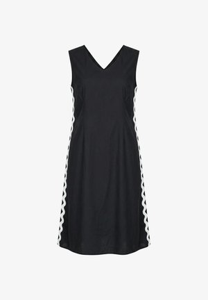 Angel of Style, MAXI DRESS, A-LINE, WAVE BAND AT SIDE, SIDE SLITS - Freizeitkleid - black