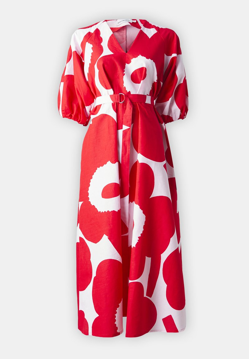 Marimekko AIVA UNIKKO - Maxi dress - red/light pink/red - Zalando.co.uk