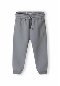 Grå sweatpants med elastisk midja och dragsko, med sidofickor och ribbat avslut; mjukt tyg med hjärta-logotypdetalj.