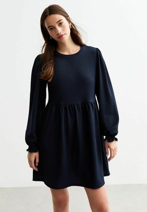 CRINKLE LONG SLEEVE - Day dress - navy