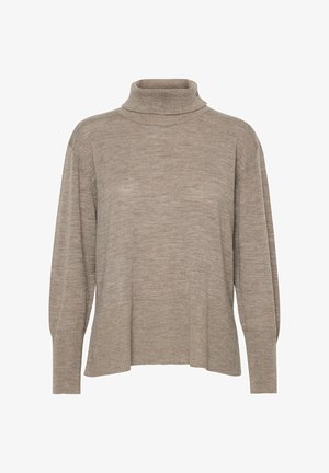 PULZ, PZSADIE ROLLNECK - Strickpullover - fossil melange