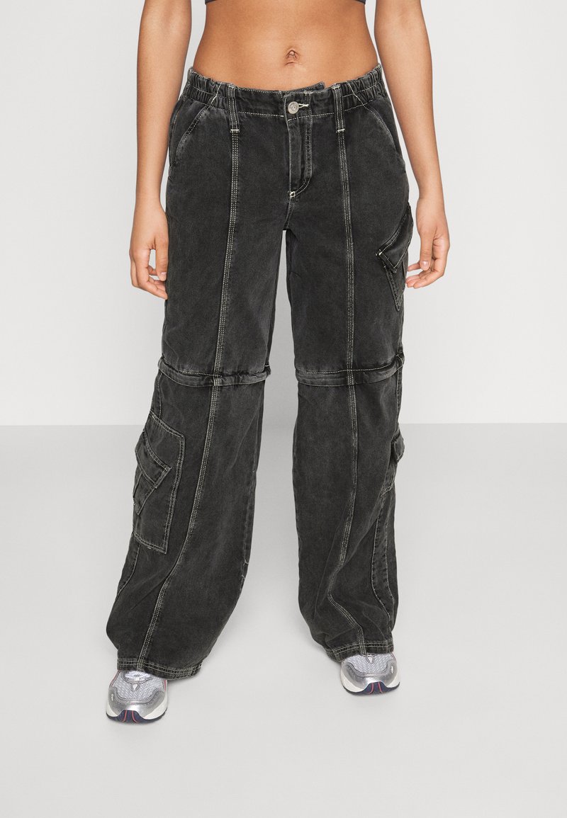 BDG Urban Outfitters ZIP OFF Jeans Relaxed Fit washed black/schwarz