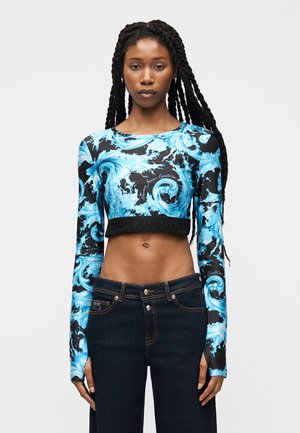 TAPE - Μπλούζα με μακριά μανίκια - black/sea