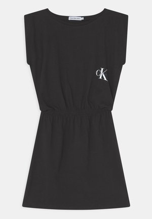 MONOGRAM OFF PLACED DRESS - Žerzejové šaty - black