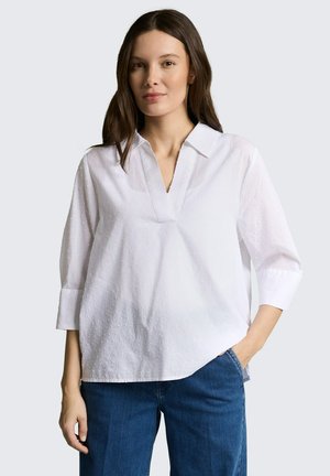 Bluse - white dobby