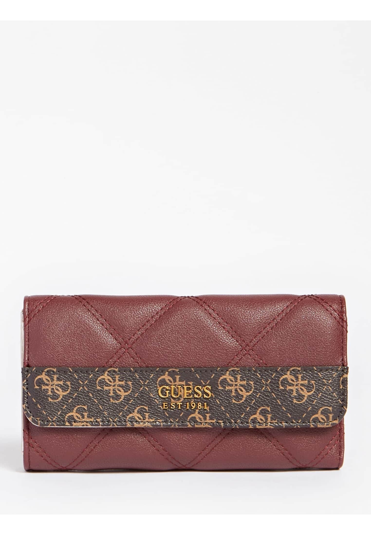 Guess MINIGELDBÖRSE KATEY GESTEPPT - Wallet - bordeaux - Zalando.de