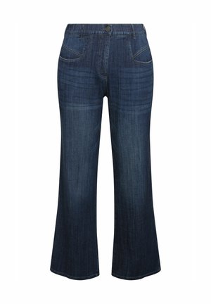 Ulla Popken STRETCH - Bootcut-farkut - rinsed wash